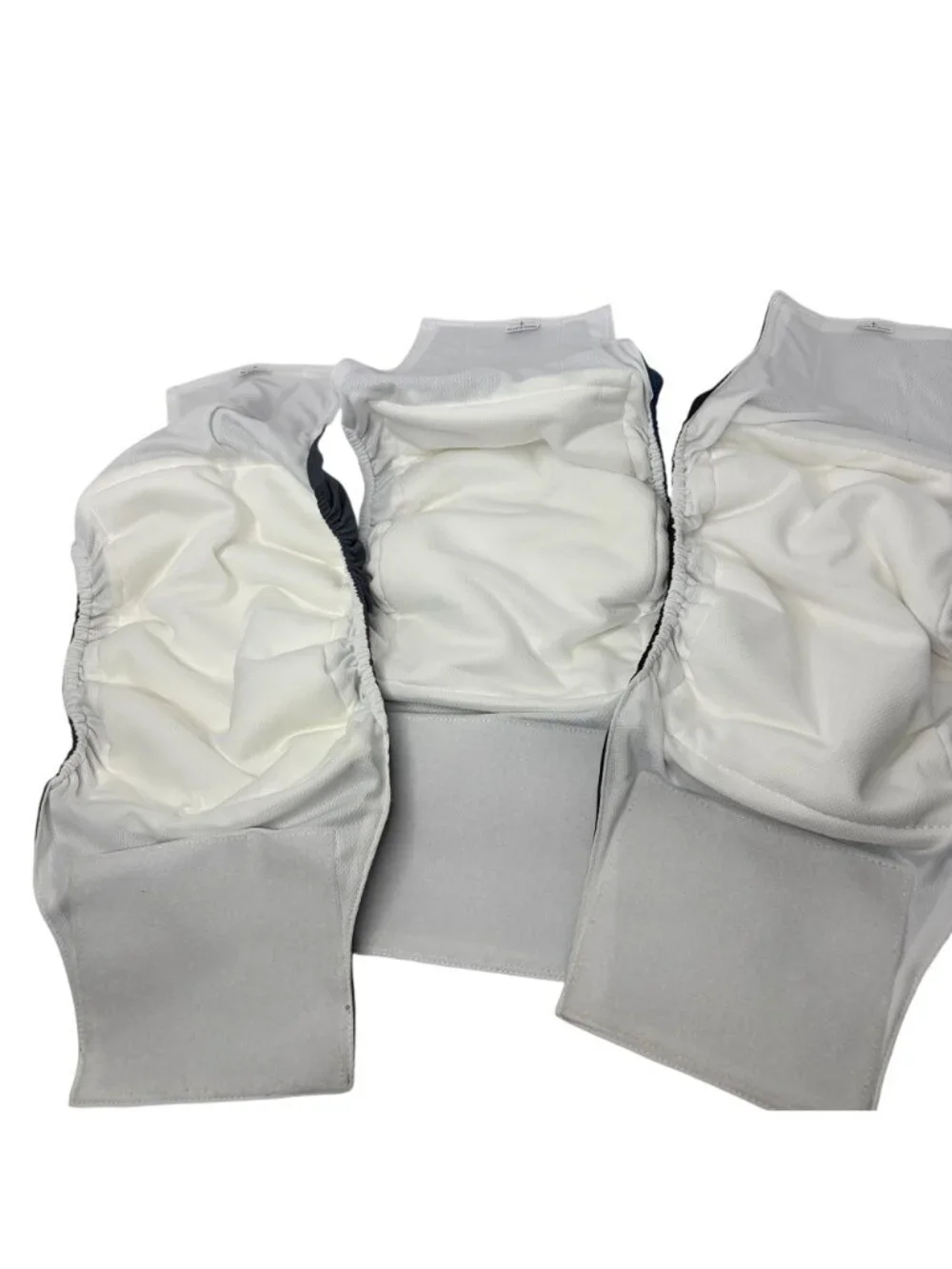 WEGREECO Washable Male Dog Belly Wrap Dog Diapers Medium 3 PACK Black Grey Blue